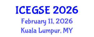 International Conference on Earthquake, Geological and Structural Engineering (ICEGSE) February 11, 2026 - Kuala Lumpur, Malaysia