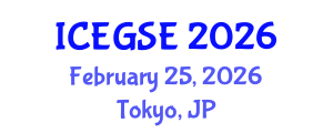 International Conference on Earthquake, Geological and Structural Engineering (ICEGSE) February 25, 2026 - Tokyo, Japan