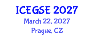 International Conference on Earthquake, Geological and Structural Engineering (ICEGSE) March 22, 2027 - Prague, Czechia