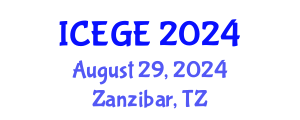 International Conference on Earthquake Geotechnical Engineering (ICEGE) August 29, 2024 - Zanzibar, Tanzania