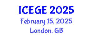 International Conference on Earthquake Geotechnical Engineering (ICEGE) February 15, 2025 - London, United Kingdom