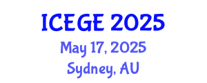International Conference on Earthquake Geotechnical Engineering (ICEGE) May 17, 2025 - Sydney, Australia