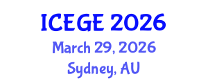 International Conference on Earthquake Geotechnical Engineering (ICEGE) March 29, 2026 - Sydney, Australia