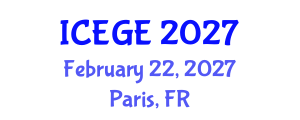 International Conference on Earthquake Geotechnical Engineering (ICEGE) February 22, 2027 - Paris, France