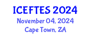 International Conference on Eco-Friendly Technologies and Environmental Sustainability (ICEFTES) November 04, 2024 - Cape Town, South Africa