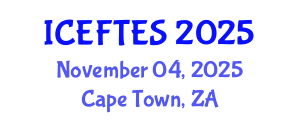 International Conference on Eco-Friendly Technologies and Environmental Sustainability (ICEFTES) November 04, 2025 - Cape Town, South Africa