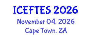 International Conference on Eco-Friendly Technologies and Environmental Sustainability (ICEFTES) November 04, 2026 - Cape Town, South Africa