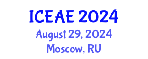 International Conference on Ecological and Agricultural Engineering (ICEAE) August 29, 2024 - Moscow, Russia