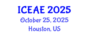 International Conference on Ecological and Agricultural Engineering (ICEAE) October 25, 2025 - Houston, United States