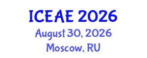 International Conference on Ecological and Agricultural Engineering (ICEAE) August 30, 2026 - Moscow, Russia