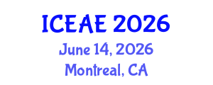 International Conference on Ecological and Agricultural Engineering (ICEAE) June 14, 2026 - Montreal, Canada