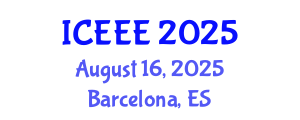 International Conference on Ecological and Environmental Engineering (ICEEE) August 16, 2025 - Barcelona, Spain