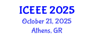 International Conference on Ecological and Environmental Engineering (ICEEE) October 21, 2025 - Athens, Greece
