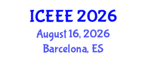 International Conference on Ecological and Environmental Engineering (ICEEE) August 16, 2026 - Barcelona, Spain