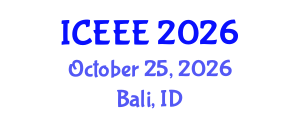 International Conference on Ecological and Environmental Engineering (ICEEE) October 25, 2026 - Bali, Indonesia