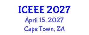 International Conference on Ecological and Environmental Engineering (ICEEE) April 15, 2027 - Cape Town, South Africa International Conference on Ecological and Environmental Engineering (ICEEE) April 15, 2027 - Cape Town, South Africa