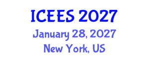 International Conference on Ecological and Environmental Safety (ICEES) January 28, 2027 - New York, United States International Conference on Ecological and Environmental Safety (ICEES) January 28, 2027 - New York, United States