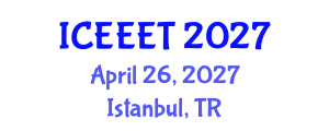 International Conference on Ecological Engineering and Environmental Technology (ICEEET) April 26, 2027 - Istanbul, Turkey International Conference on Ecological Engineering and Environmental Technology (ICEEET) April 26, 2027 - Istanbul, Turkey