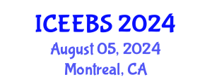 International Conference on Ecological, Environmental and Biological Sciences (ICEEBS) August 05, 2024 - Montreal, Canada