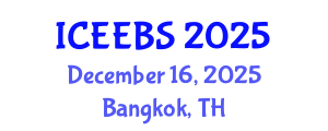 International Conference on Ecological, Environmental and Biological Sciences (ICEEBS) December 16, 2025 - Bangkok, Thailand
