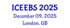 International Conference on Ecological, Environmental and Biological Sciences (ICEEBS) December 09, 2025 - London, United Kingdom