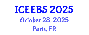 International Conference on Ecological, Environmental and Biological Sciences (ICEEBS) October 28, 2025 - Paris, France