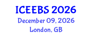 International Conference on Ecological, Environmental and Biological Sciences (ICEEBS) December 09, 2026 - London, United Kingdom International Conference on Ecological, Environmental and Biological Sciences (ICEEBS) December 09, 2026 - London, United Kingdom