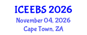 International Conference on Ecological, Environmental and Biological Sciences (ICEEBS) November 04, 2026 - Cape Town, South Africa