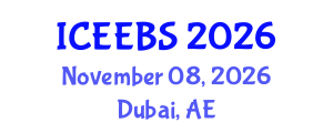 International Conference on Ecological, Environmental and Biological Sciences (ICEEBS) November 08, 2026 - Dubai, United Arab Emirates