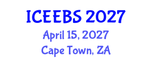 International Conference on Ecological, Environmental and Biological Sciences (ICEEBS) April 15, 2027 - Cape Town, South Africa