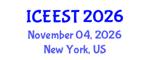 International Conference on Ecological, Environmental Science and Technology (ICEEST) November 04, 2026 - New York, United States International Conference on Ecological, Environmental Science and Technology (ICEEST) November 04, 2026 - New York, United States
