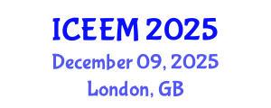 International Conference on Ecology and Ecological Modeling (ICEEM) December 09, 2025 - London, United Kingdom