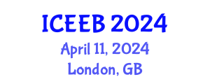International Conference on Ecology and Environmental Biology (ICEEB) April 11, 2024 - London, United Kingdom