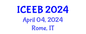 International Conference on Ecology and Environmental Biology (ICEEB) April 04, 2024 - Rome, Italy