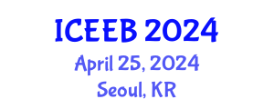 International Conference on Ecology and Environmental Biology (ICEEB) April 25, 2024 - Seoul, Republic of Korea