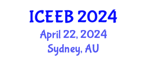 International Conference on Ecology and Environmental Biology (ICEEB) April 22, 2024 - Sydney, Australia