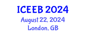 International Conference on Ecology and Environmental Biology (ICEEB) August 22, 2024 - London, United Kingdom