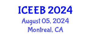 International Conference on Ecology and Environmental Biology (ICEEB) August 05, 2024 - Montreal, Canada