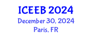 International Conference on Ecology and Environmental Biology (ICEEB) December 30, 2024 - Paris, France