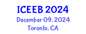 International Conference on Ecology and Environmental Biology (ICEEB) December 09, 2024 - Toronto, Canada
