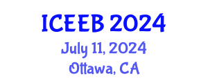 International Conference on Ecology and Environmental Biology (ICEEB) July 11, 2024 - Ottawa, Canada