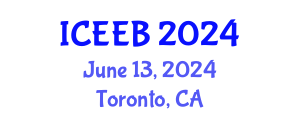 International Conference on Ecology and Environmental Biology (ICEEB) June 13, 2024 - Toronto, Canada
