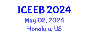 International Conference on Ecology and Environmental Biology (ICEEB) May 02, 2024 - Honolulu, United States