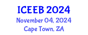 International Conference on Ecology and Environmental Biology (ICEEB) November 04, 2024 - Cape Town, South Africa