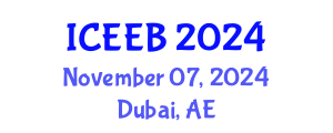 International Conference on Ecology and Environmental Biology (ICEEB) November 07, 2024 - Dubai, United Arab Emirates