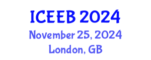 International Conference on Ecology and Environmental Biology (ICEEB) November 25, 2024 - London, United Kingdom