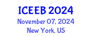 International Conference on Ecology and Environmental Biology (ICEEB) November 07, 2024 - New York, United States