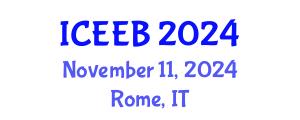 International Conference on Ecology and Environmental Biology (ICEEB) November 11, 2024 - Rome, Italy