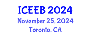 International Conference on Ecology and Environmental Biology (ICEEB) November 25, 2024 - Toronto, Canada