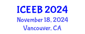 International Conference on Ecology and Environmental Biology (ICEEB) November 18, 2024 - Vancouver, Canada